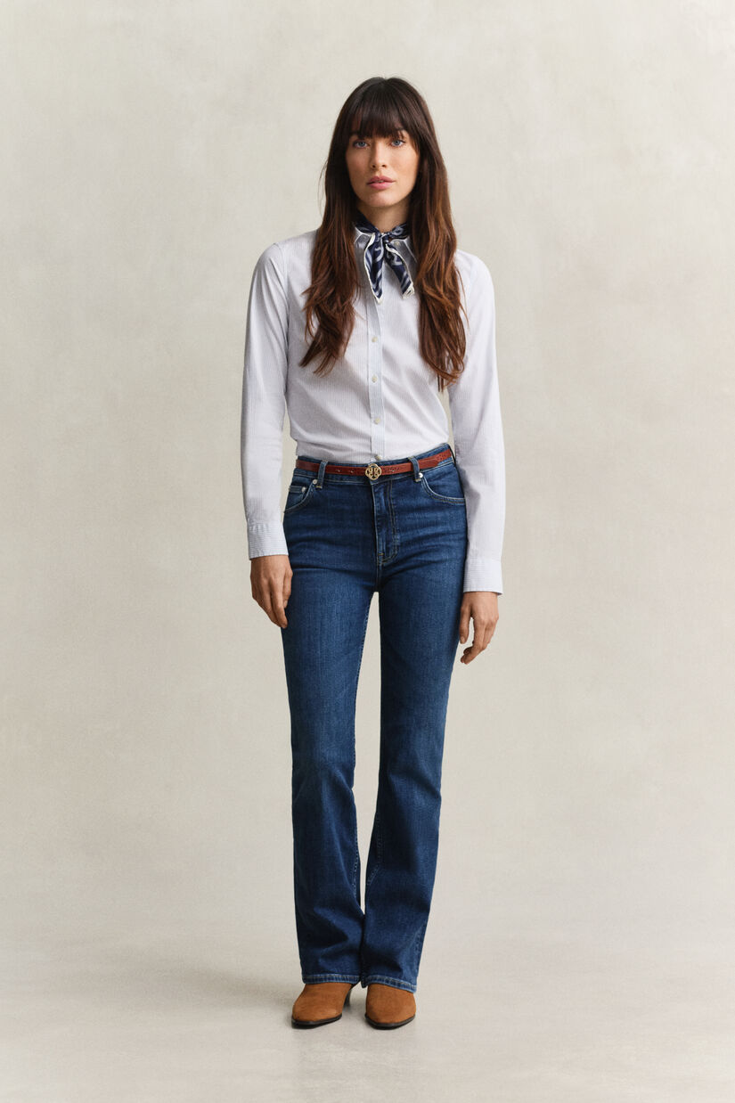 Jean stretch coupe slim &eacute;vas&eacute;