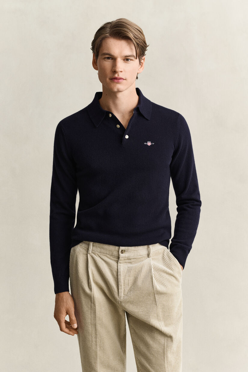 Pull polo en laine d'agneau ultrafine