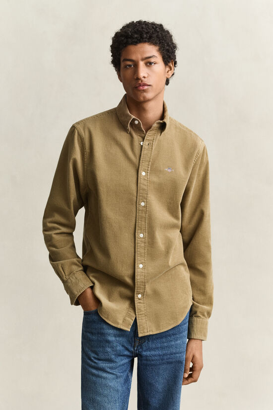 Chemise en velours c&ocirc;tel&eacute;