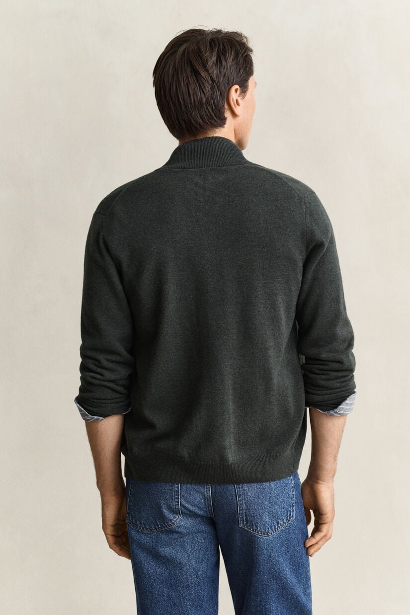 Cardigan zipp&eacute; en laine d&rsquo;agneau
