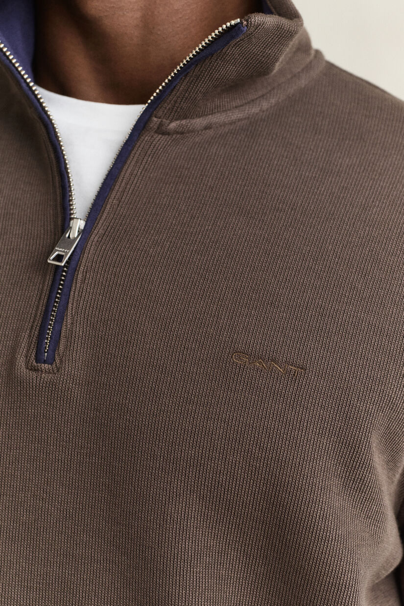 Sweat-shirt &agrave; demi-zip Sacker Rib