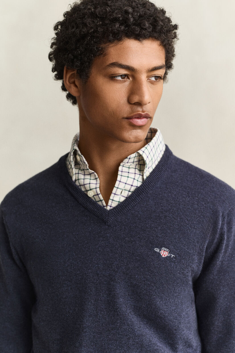 Pull col V en laine d&rsquo;agneau