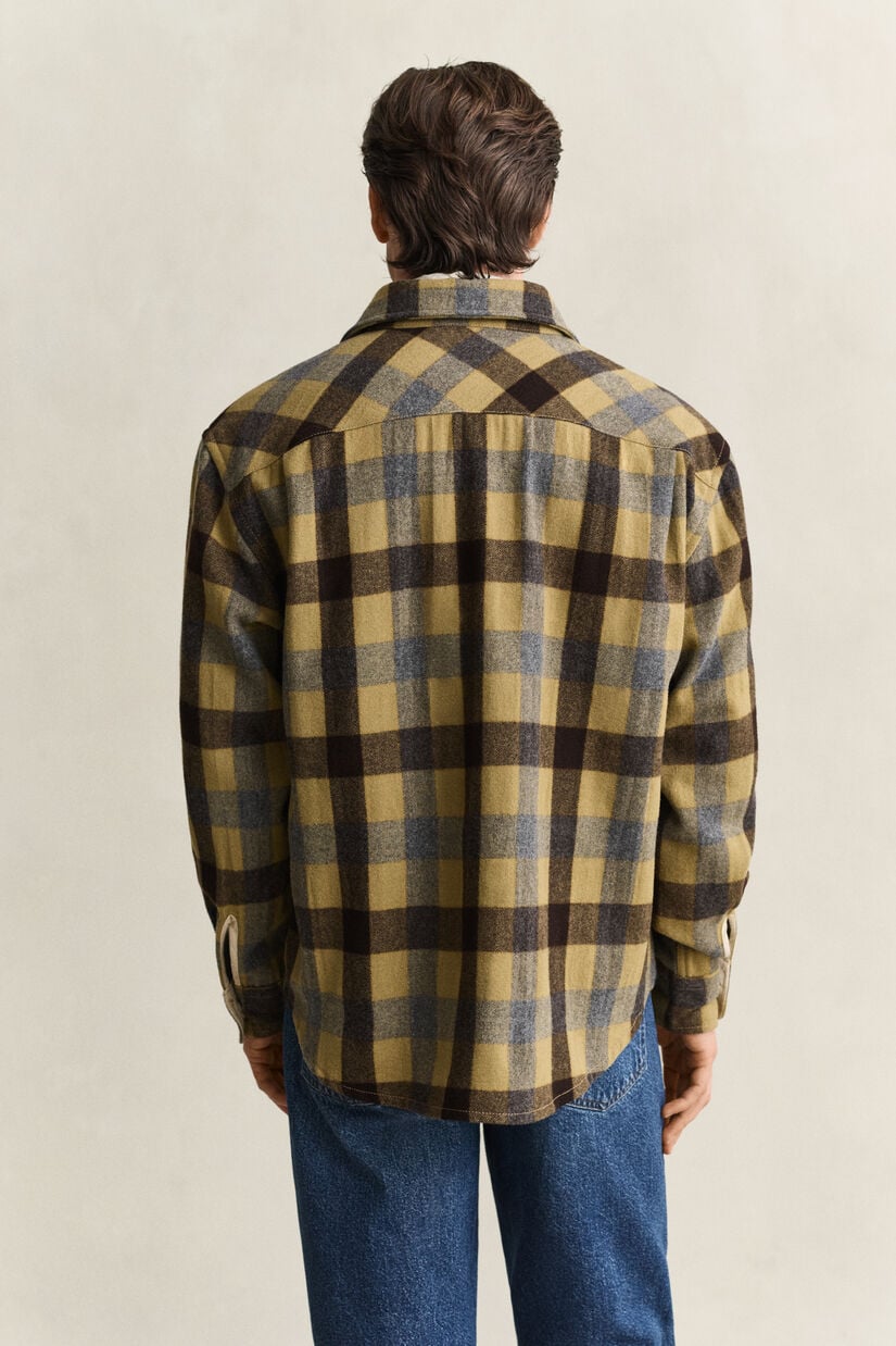 Chemise en laine &agrave; carreaux