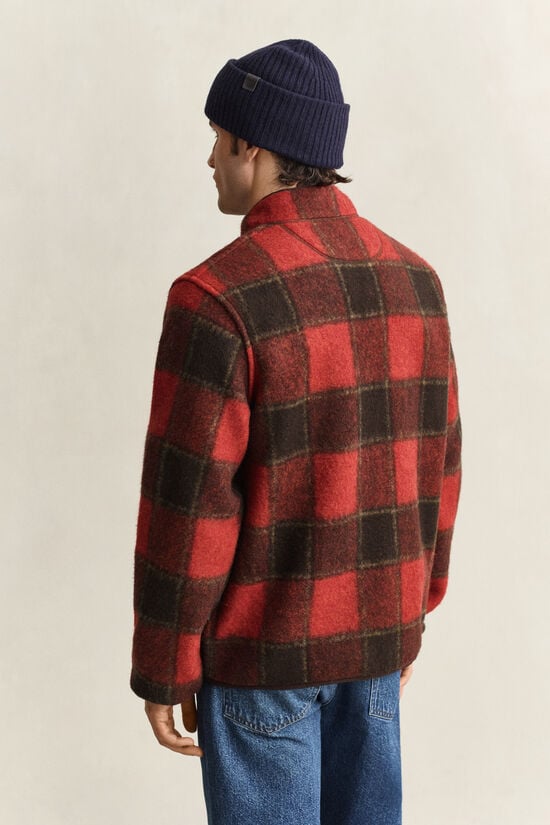 Veste en polaire &agrave; carreaux