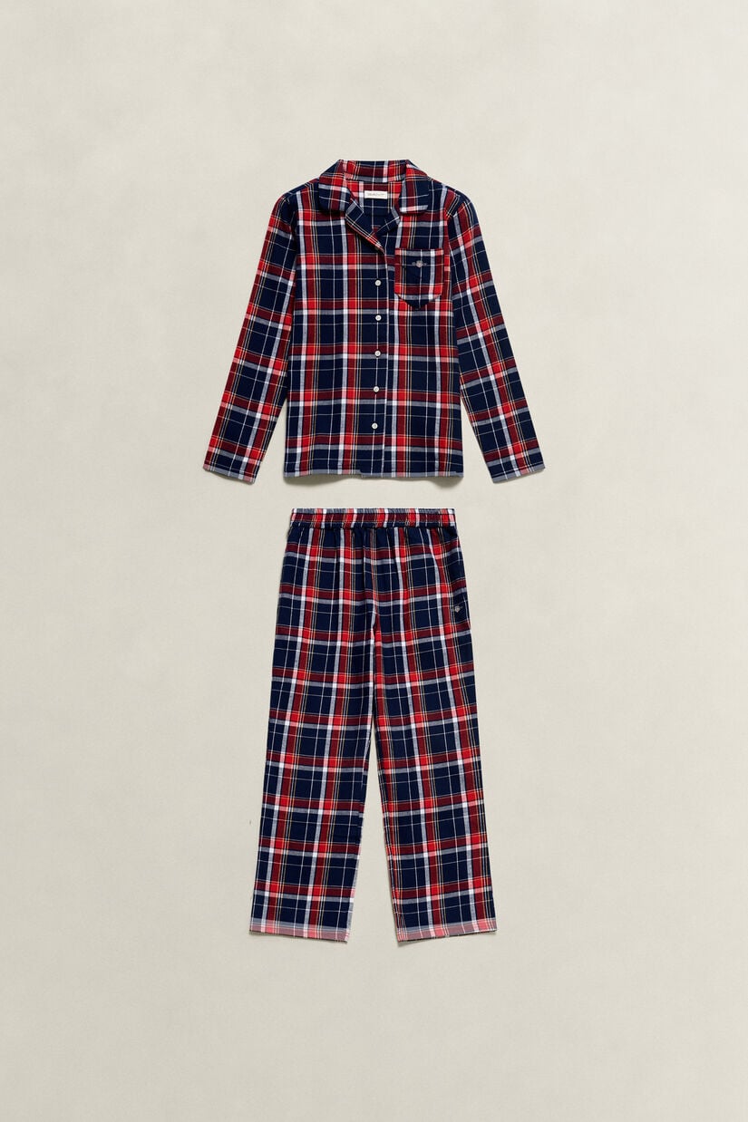 Pyjama en flanelle &agrave; motif &eacute;cossais Ado