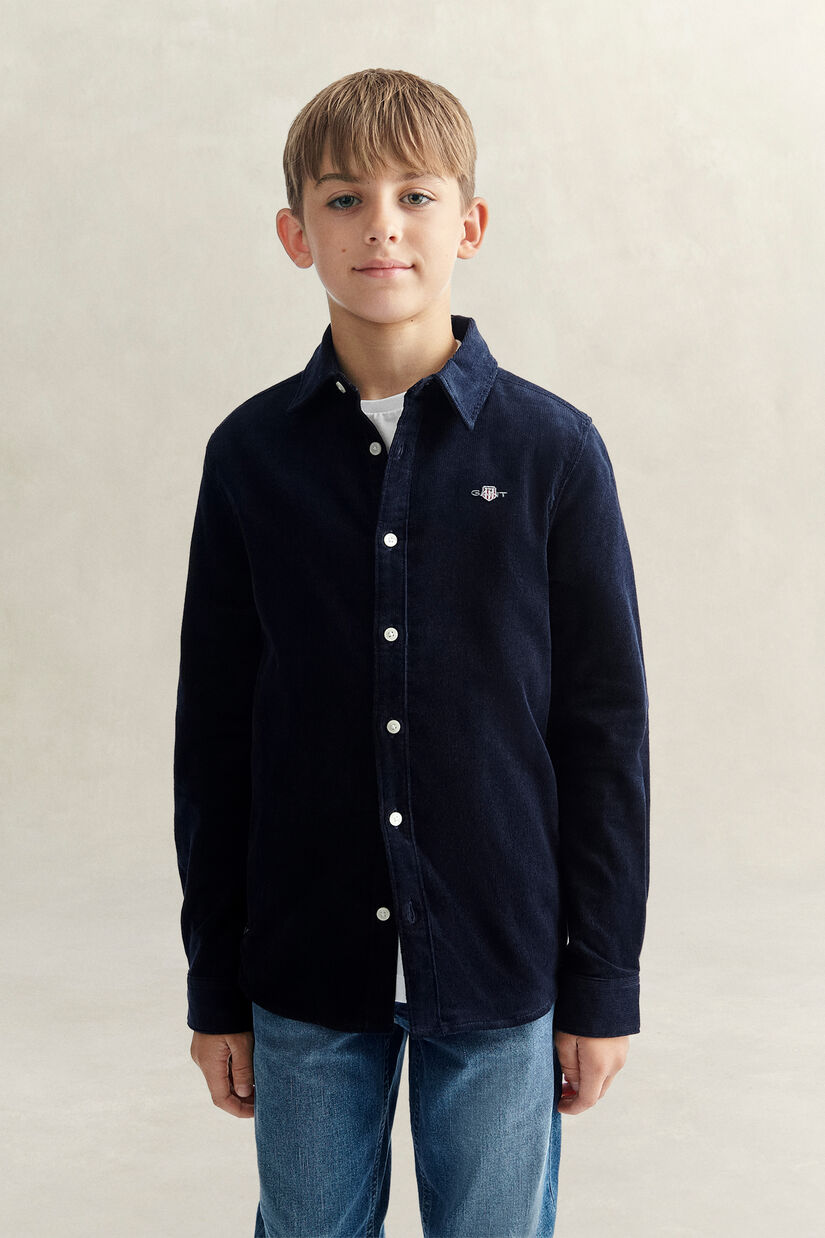 Chemise en velours c&ocirc;tel&eacute; Ado Gar&ccedil;on