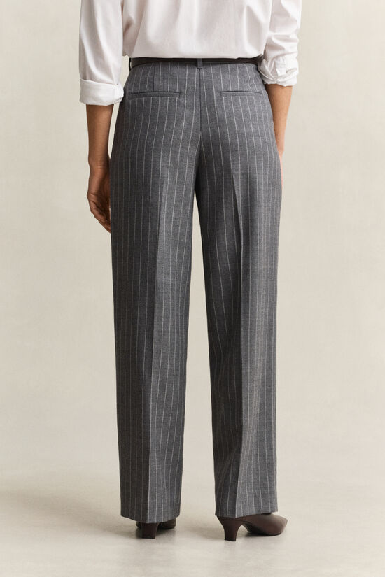 Pantalon en laine &agrave; rayures tennis