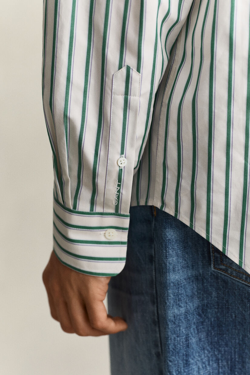 Chemise &agrave; rayures dobby