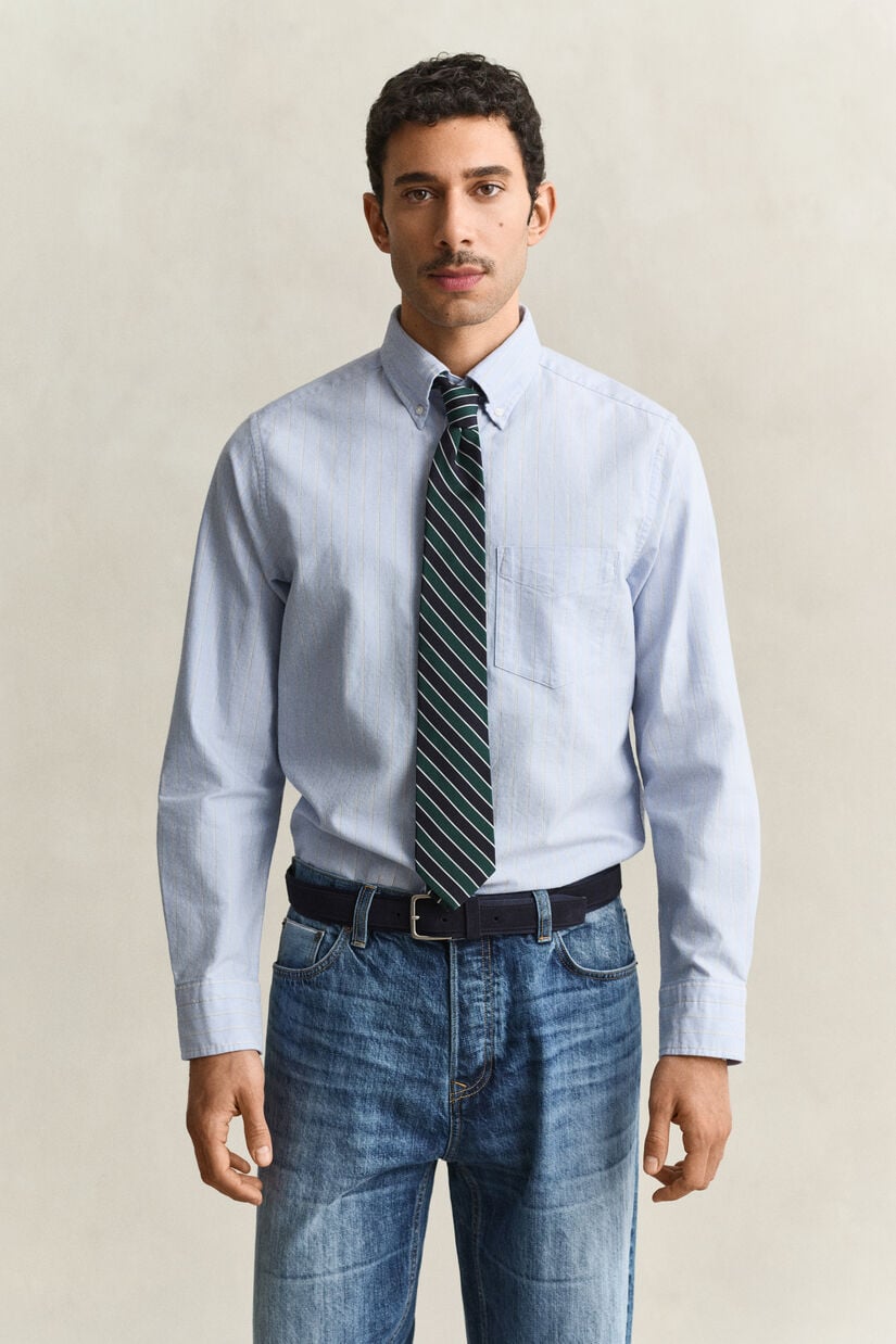 Chemise en coton Oxford &agrave; rayures Archive