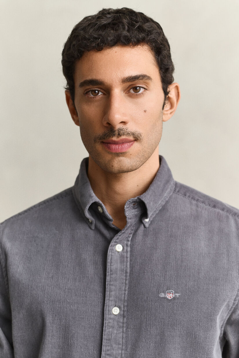 Chemise en velours c&ocirc;tel&eacute;