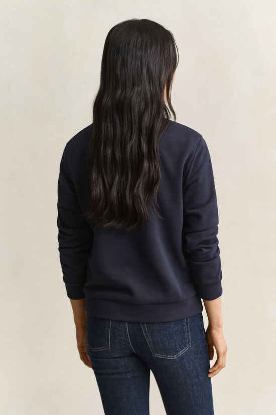 Sweat-shirt avec &eacute;cusson ton sur ton