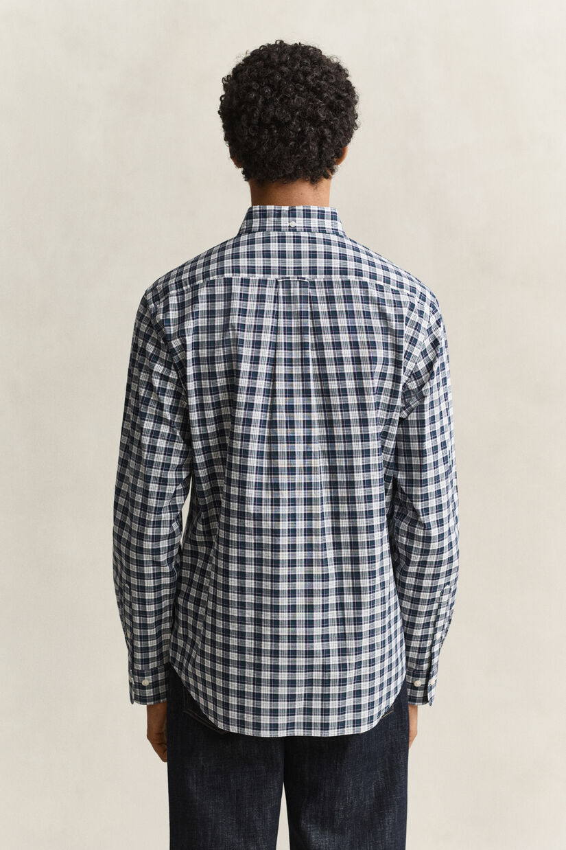 Chemise en popeline &agrave; carreaux