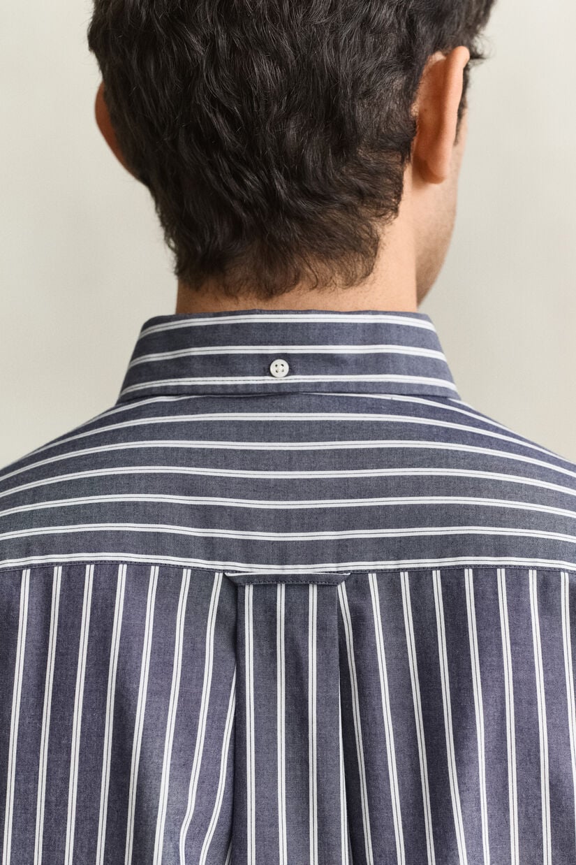 Chemise en popeline &agrave; rayures