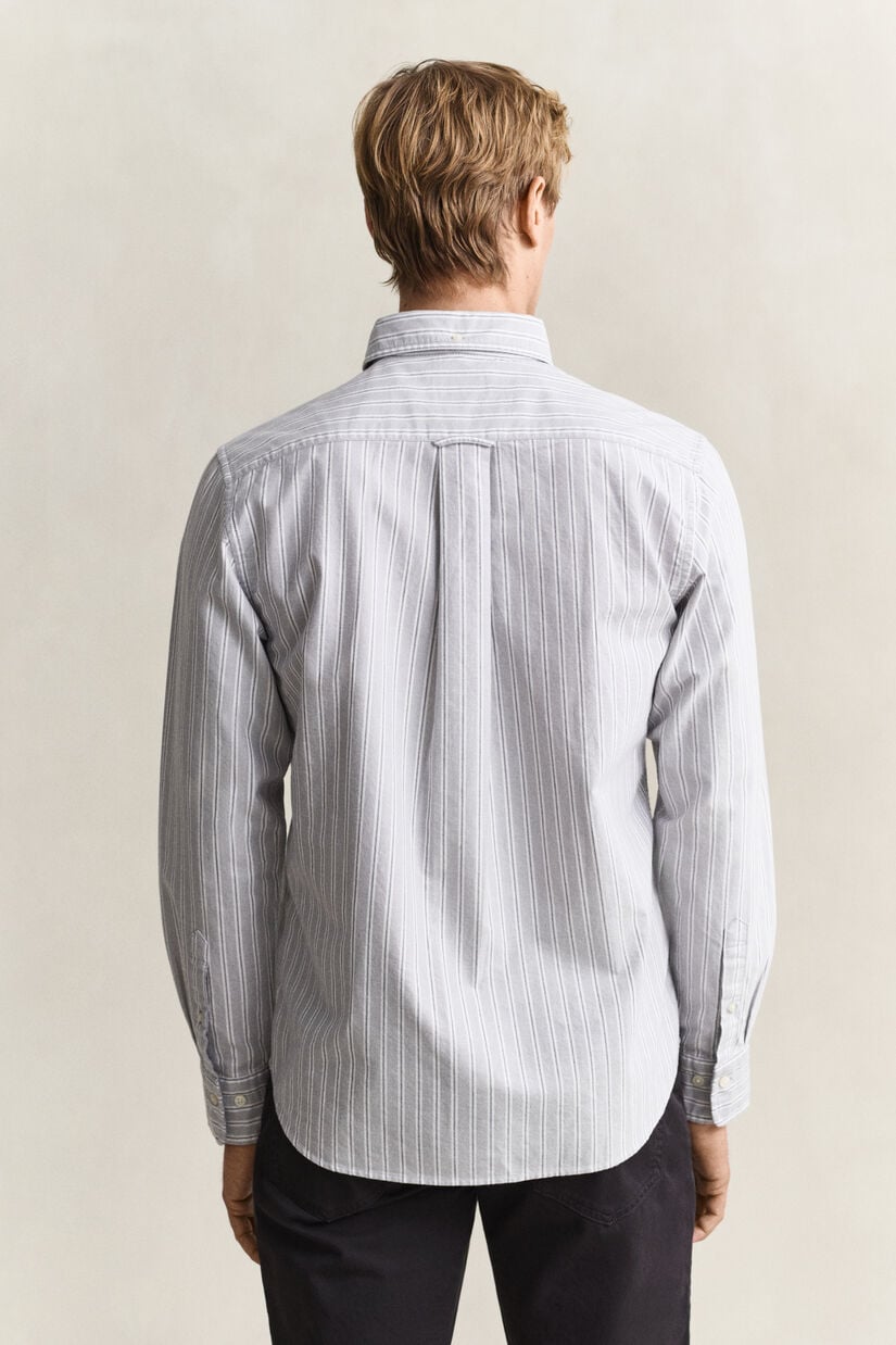 Chemise en coton Oxford classique &agrave; rayures