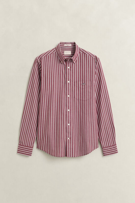 Chemise en popeline &agrave; rayures