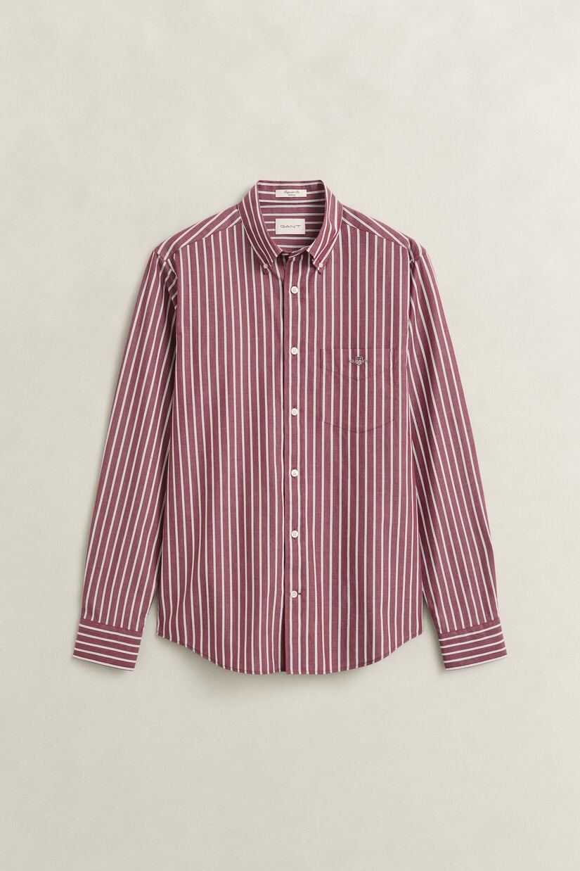Chemise en popeline &agrave; rayures