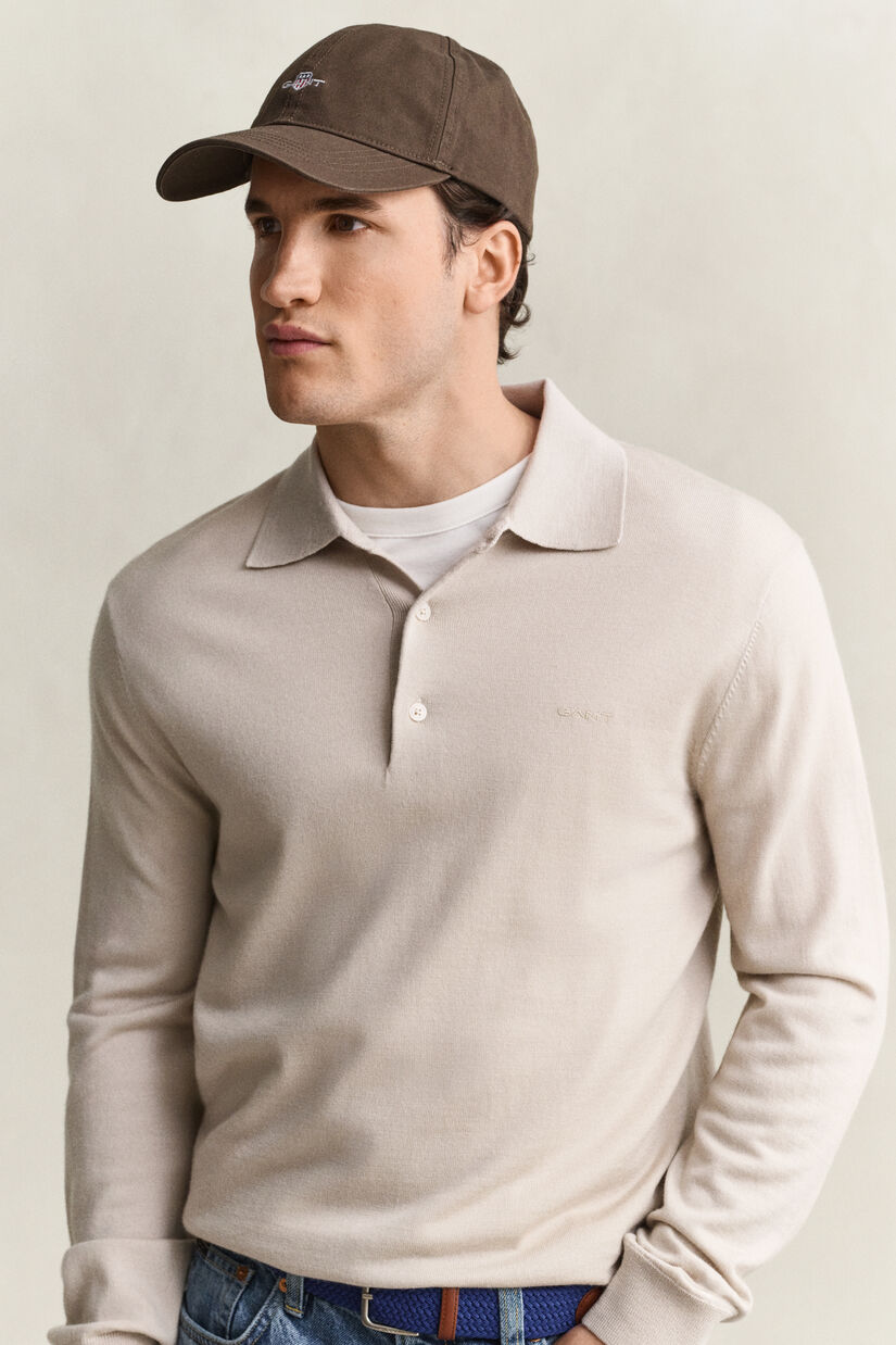 Pull fa&ccedil;on polo en laine m&eacute;rinos extrafine