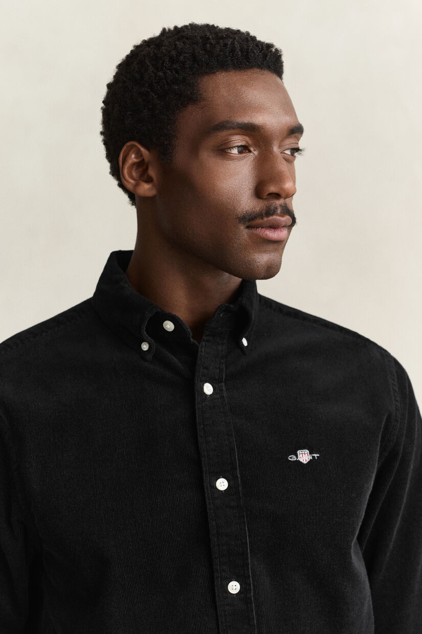 Chemise en velours c&ocirc;tel&eacute;