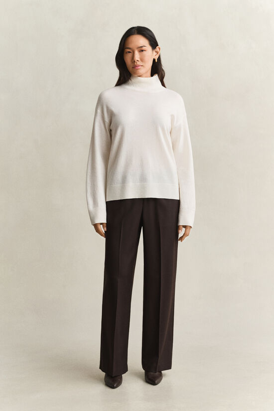 Pantalon en laine m&eacute;lang&eacute;e