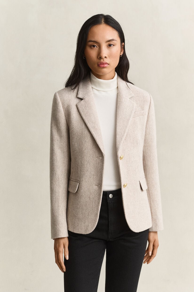 Veste blazer &agrave; chevrons