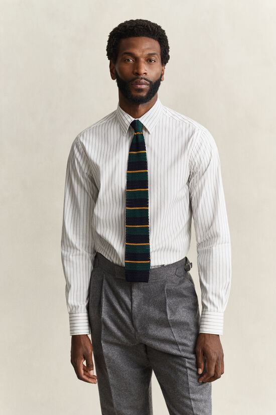Chemise &agrave; rayures tennis dobby