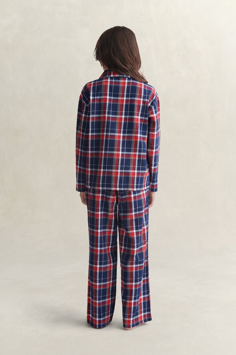 Pyjama en flanelle &agrave; motif &eacute;cossais Ado