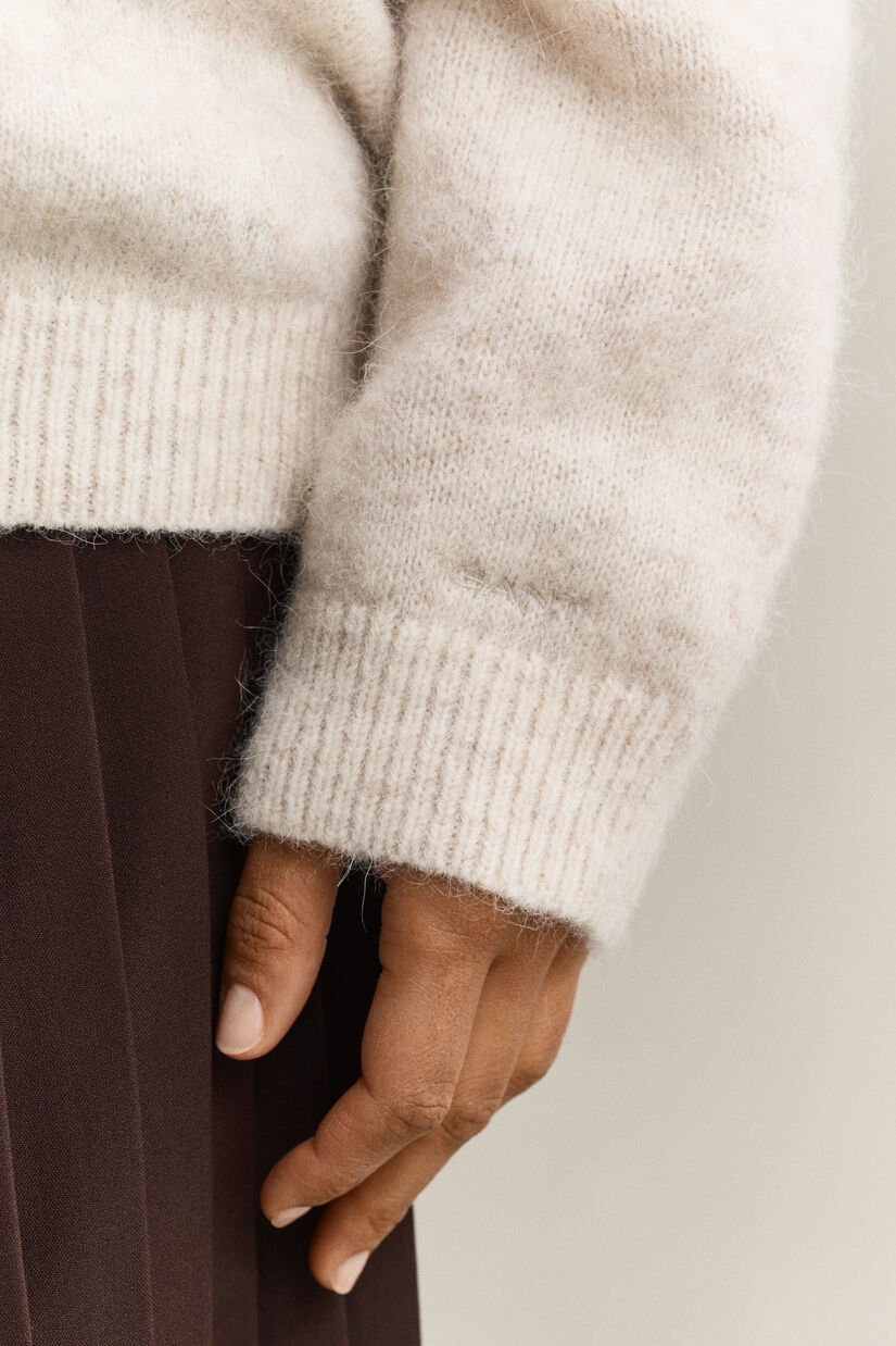 Pull en laine d&rsquo;alpaga m&eacute;lang&eacute;e