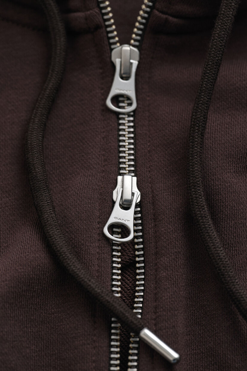 Sweat &agrave; capuche zipp&eacute; avec &eacute;cusson