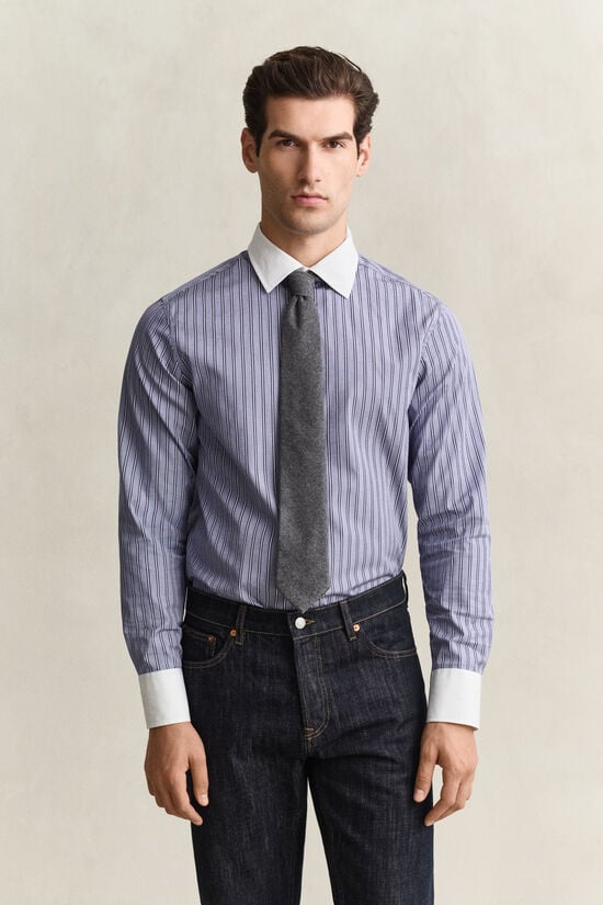 Chemise &agrave; rayures fil-&agrave;-fil
