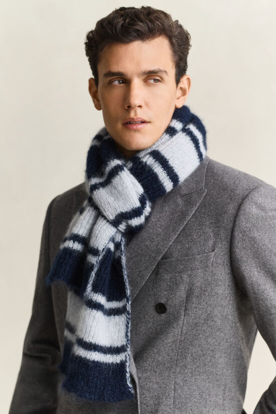 &Eacute;charpe en mohair &agrave; rayures