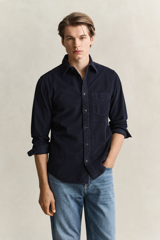 Chemise en velours c&ocirc;tel&eacute;