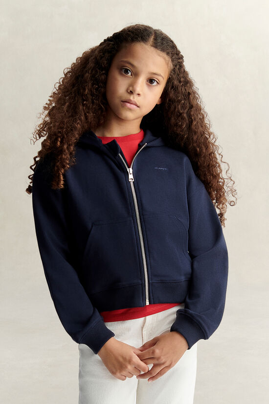 Sweat &agrave; capuche court zipp&eacute; Ado Fille