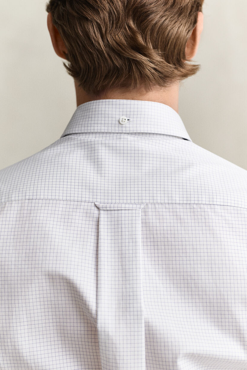 Chemise habill&eacute;e en serg&eacute; &agrave; carreaux