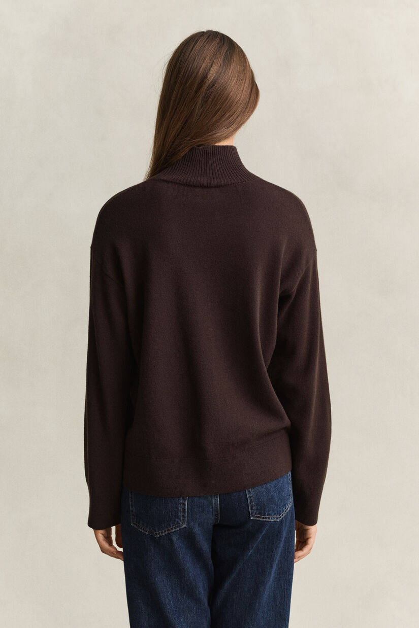 Pull &agrave; col chemin&eacute;e en laine d&rsquo;agneau ultrafine