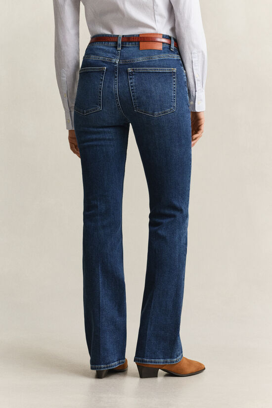 Jean stretch coupe slim &eacute;vas&eacute;