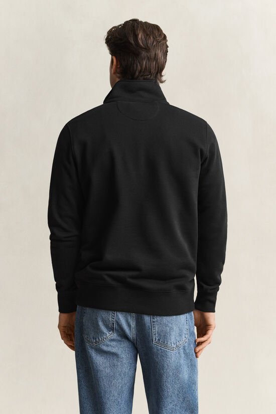 Sweat-shirt &agrave; demi-zip avec &eacute;cusson