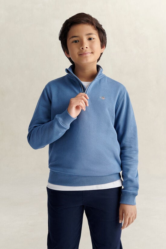 Sweat-shirt &agrave; demi-zip avec &eacute;cusson Ado Gar&ccedil;on