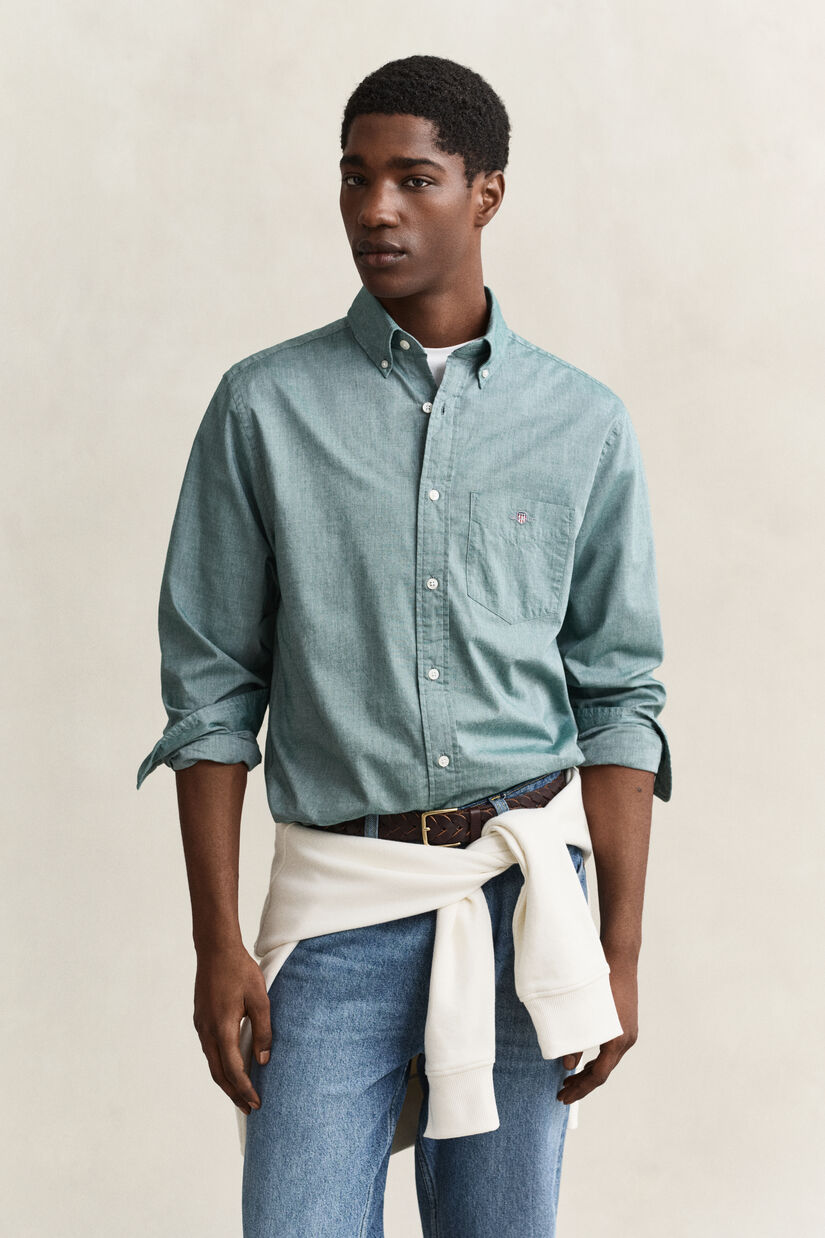 Chemise regular classique en popeline