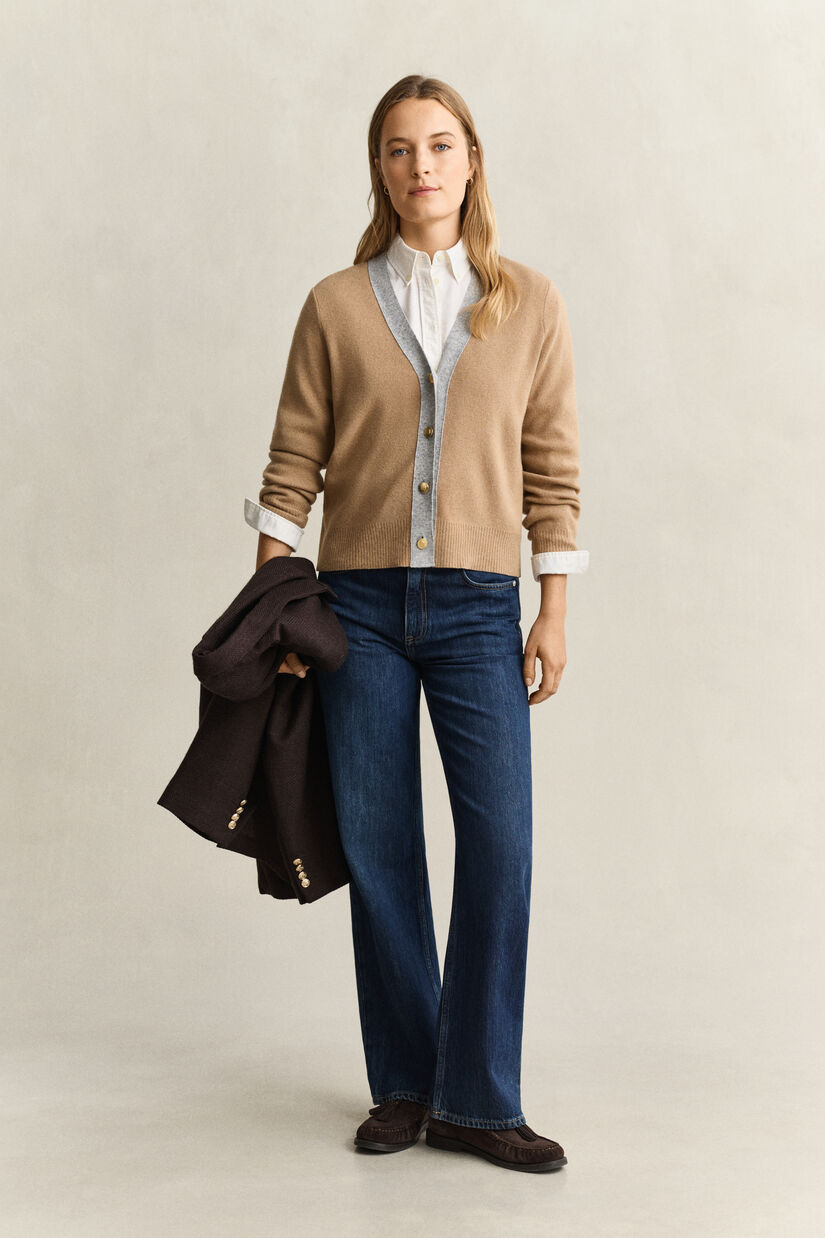 Cardigan de couleurs contrast&eacute;es