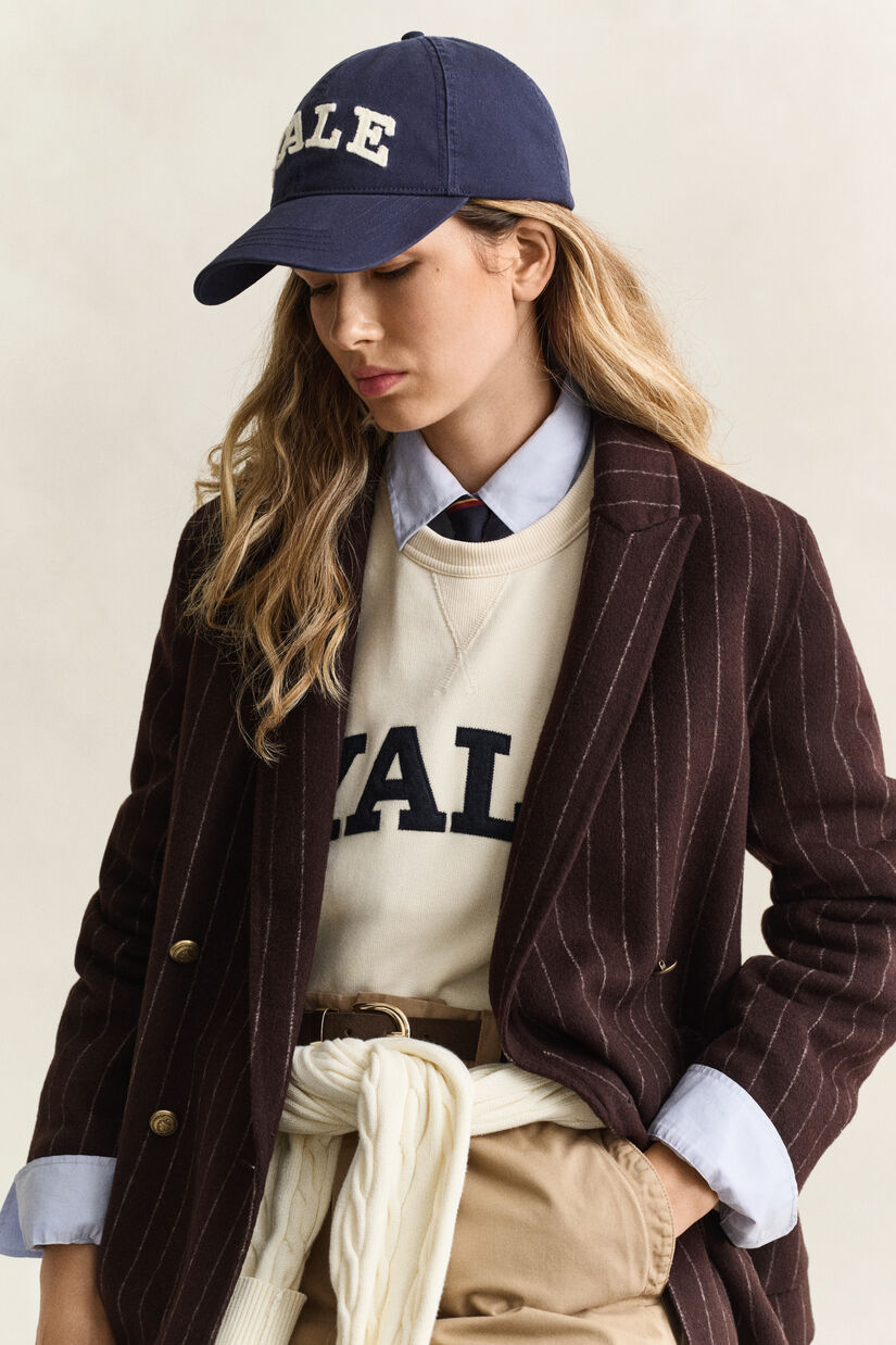 Veste Blazer &agrave; rayures tennis cousue main Gant x Yale