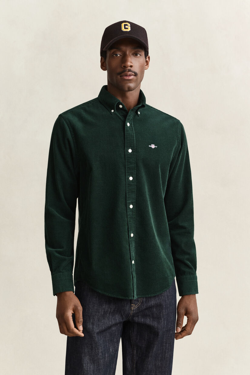 Chemise en velours c&ocirc;tel&eacute;