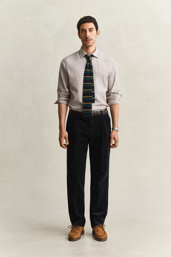 Pantalon de costume en velours c&ocirc;tel&eacute;