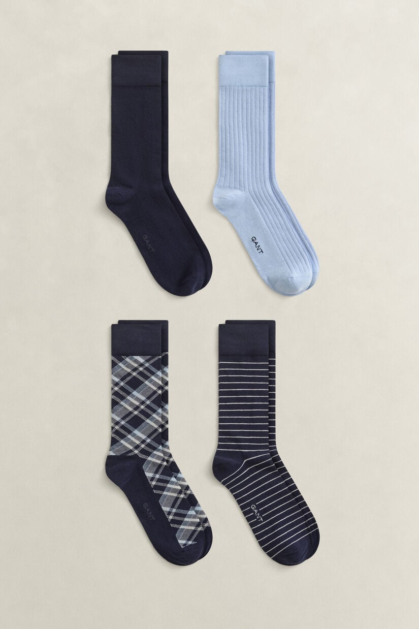 Coffret cadeau de 4&nbsp;paires de chaussettes &agrave; carreaux