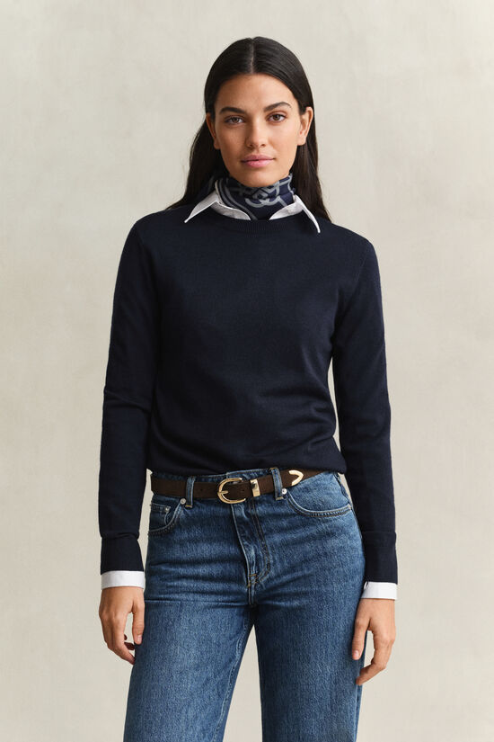 Pull col rond en laine m&eacute;rinos extrafine