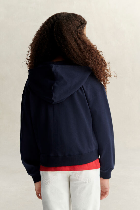 Sweat &agrave; capuche court zipp&eacute; Ado Fille
