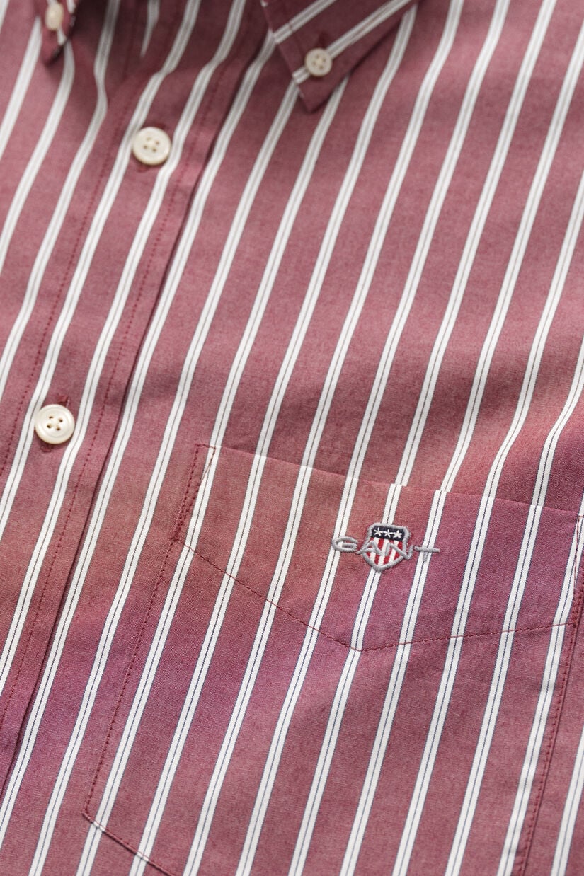 Chemise en popeline &agrave; rayures